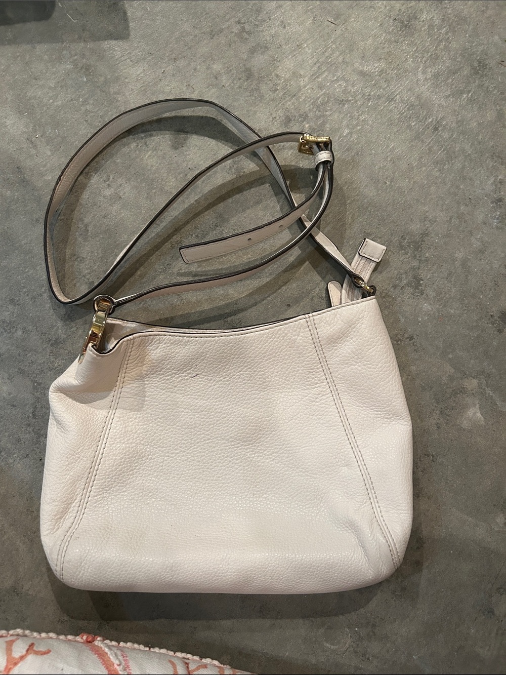 Classic White Leather Shoulder Bag
